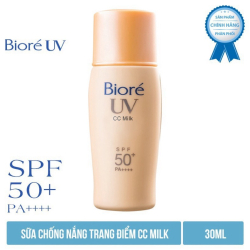 Sữa chống nắng Bioré CC Milk UV SPF50 - bảo vệ da trước nắng hè