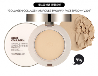 Phấn nền The Face Shop Gold Collagen Ampoule Two-Way Pact