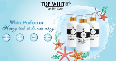 Sữa tắm Top White D7 - Dưỡng ẩm nuôi dưỡng làn da tươi tắn