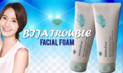 Sữa rửa mặt Innisfree Bija Trouble Facial Foam làm sạch sâu, chuyên cho da mụn