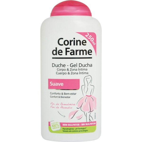 Sữa Tắm Làm Sạch Nhe Nhàng Da Toàn Thân Và Vùng Sinh Dục Ngoài, Giúp Làn Da Mềm Mịn Corine De Farme Shower Gel 2 IN 1 (250ml)