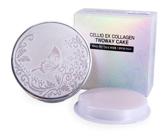 Cellio Phấn Nén Ex Collagen Twoway Cake 21