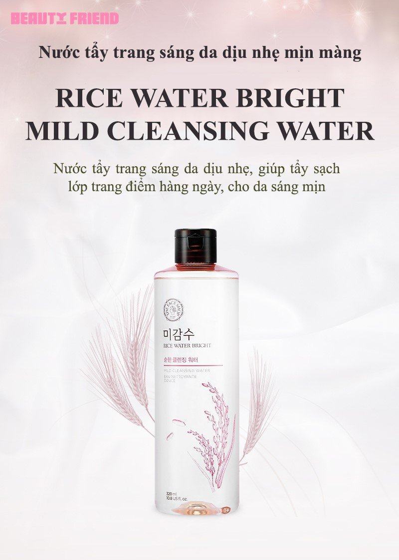Nước tẩy trang The Face Shop Rice Water Bright (500ml)
