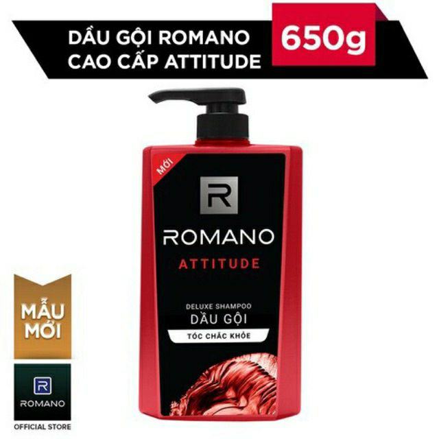 Dầu Gội Romano Attiude Deluxe Shampoo Đỏ (650g)