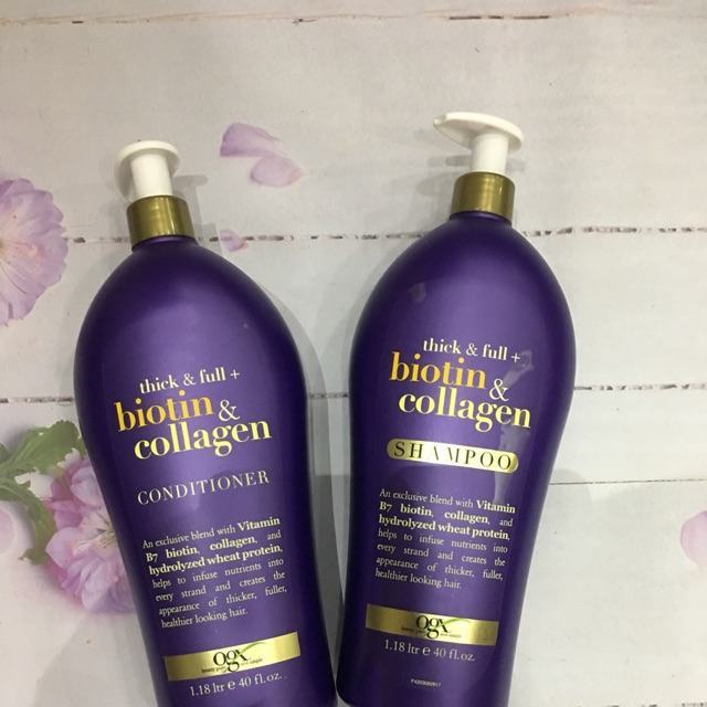 Dầu Gội Ngăn Rụng OGX Thick & Full Biotin & Collagen Shampoo (700ml)