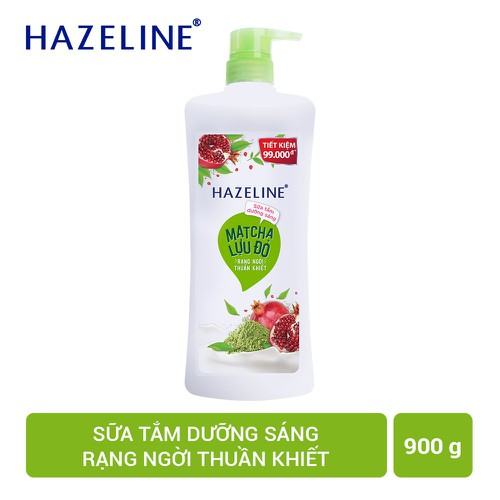 Sữa Tắm Hazeline Matcha Lựu Đỏ Rạng Ngời Thuần Khiết (900g)