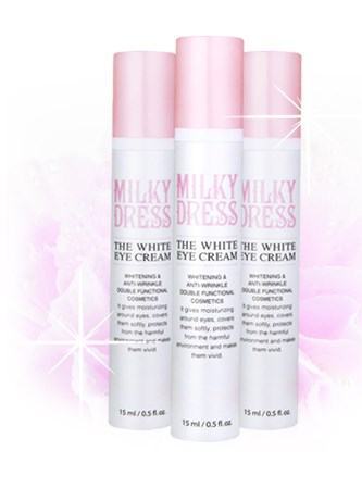 Kem Trị Thâm Xóa Nhăn Vùng Mắt Milky Dress The White Eye Cream M08 (15ml)