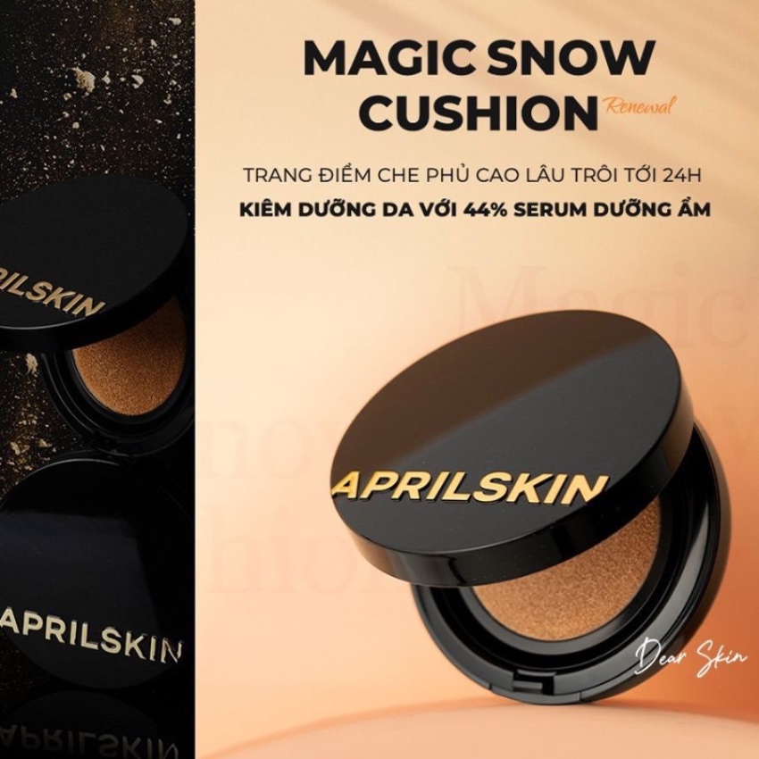 Phấn Nước Che Khuyết Điểm April Skin Magic Snow Cushion Black - 22 (Hộp) 