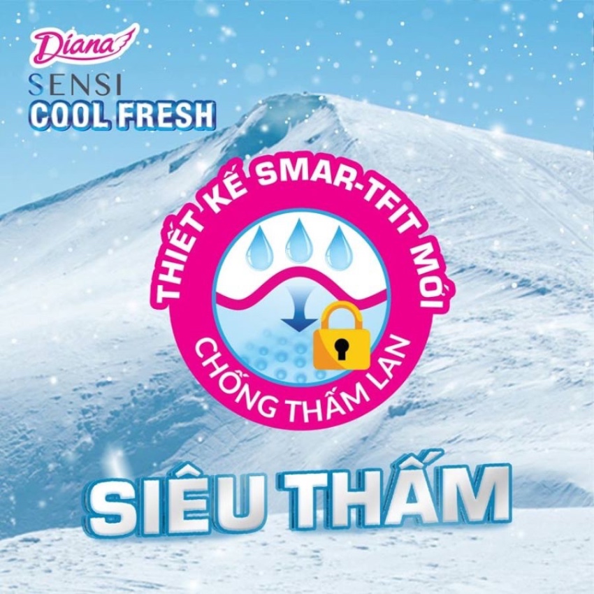 Băng Vệ Sinh Diana Cool Fresh Mát Lạnh Siêu Mỏng Ban Ngày (Gói 8 Miếng) 