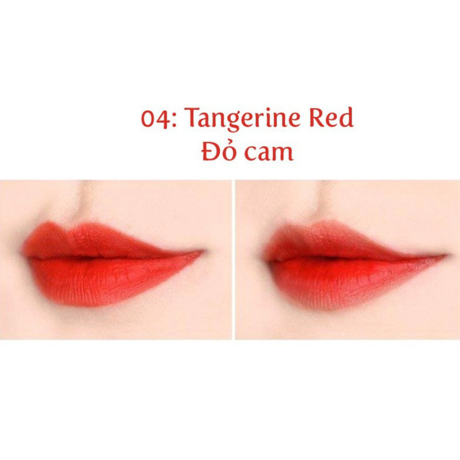 Son Lì Mịn Môi Beauskin Rosedew Matte Creamy Lipstick - 04 Tangerine Red 