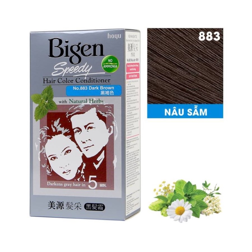 Thuốc Nhuộm Tóc Bigen Phủ Bạc Dạng Kem Bigen Speedy Hair Color Conditioner S855