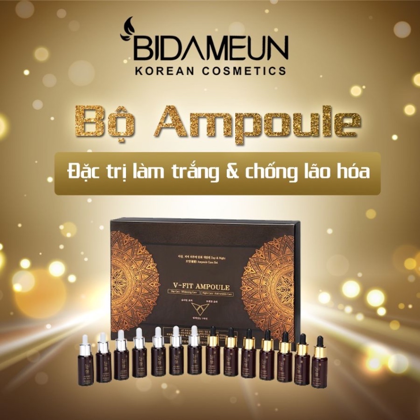 Bộ Sản Phẩm Đặc Trị Làm Trắng & Chống Lão Hóa Bidameun V-Fit Ampoule Care Set B29 (10ml*14 ống) 