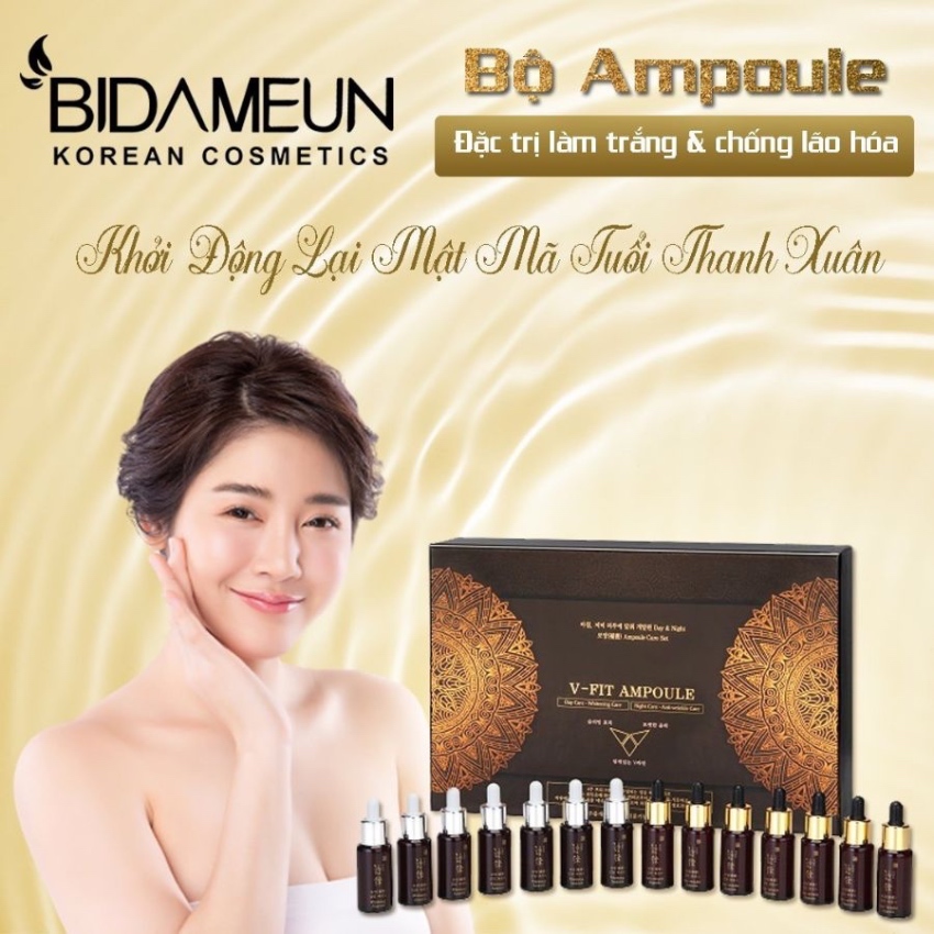 Bộ Sản Phẩm Đặc Trị Làm Trắng & Chống Lão Hóa Bidameun V-Fit Ampoule Care Set B29 (10ml*14 ống) 