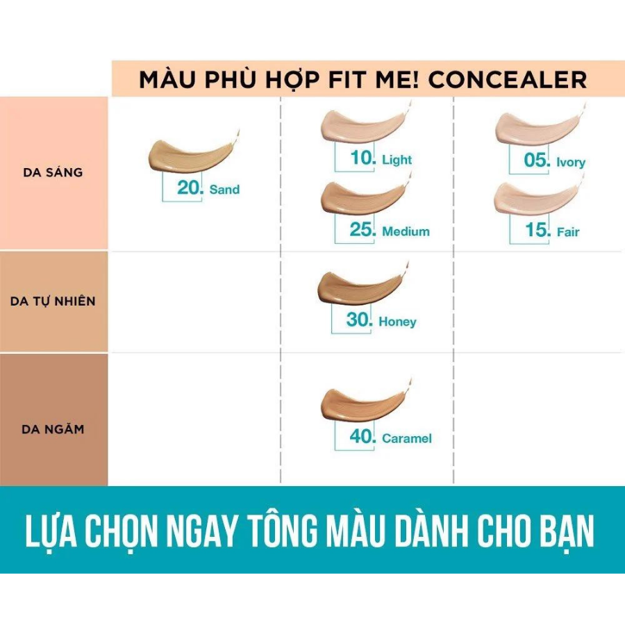 Kem Che Khuyết Điểm Mịn Lì Maybelline Fit Me Concealer With Chamomile Extract (6.8ml) 