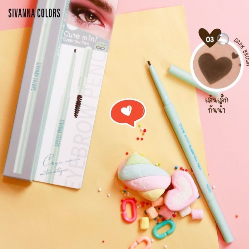 Chì Kẻ Mày Sivanna Colors Cute Mini Eyebrow Pen 01 