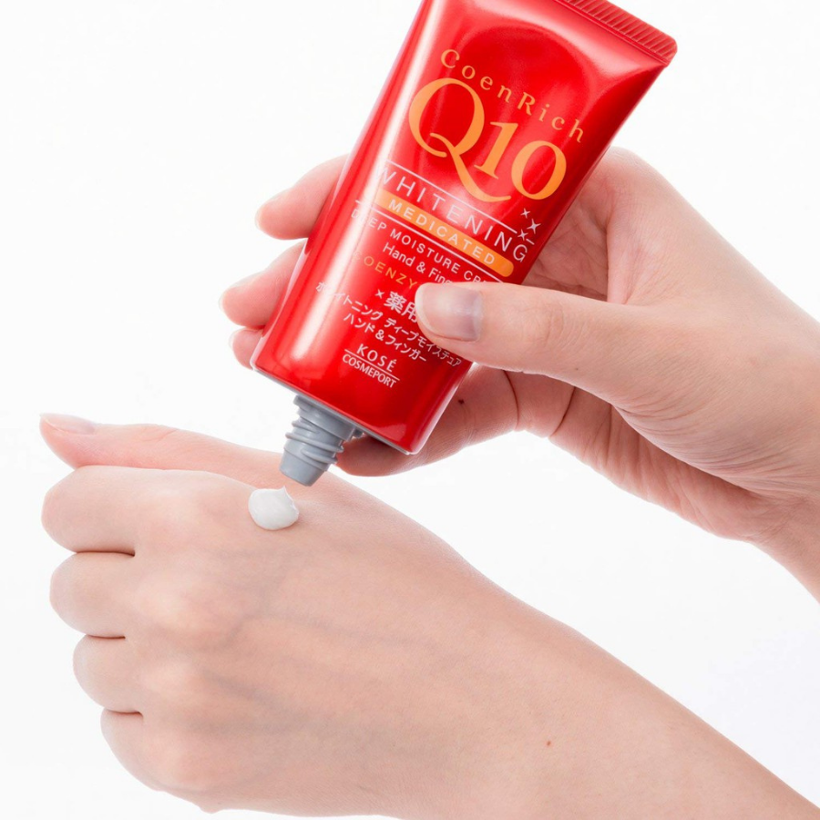 Kem Dưỡng Trắng Da Tay Kosé Coen Rich Q10 Whitening Medicated Deep Moisture Cream (80g) 