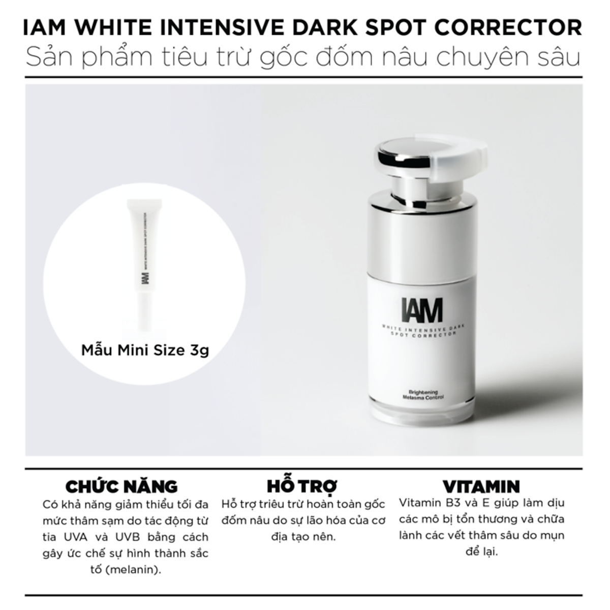 Kem Dưỡng Trắng Ngừa Đốm Nâu IAM White Intensive Dark Spot Corrector (15g) 