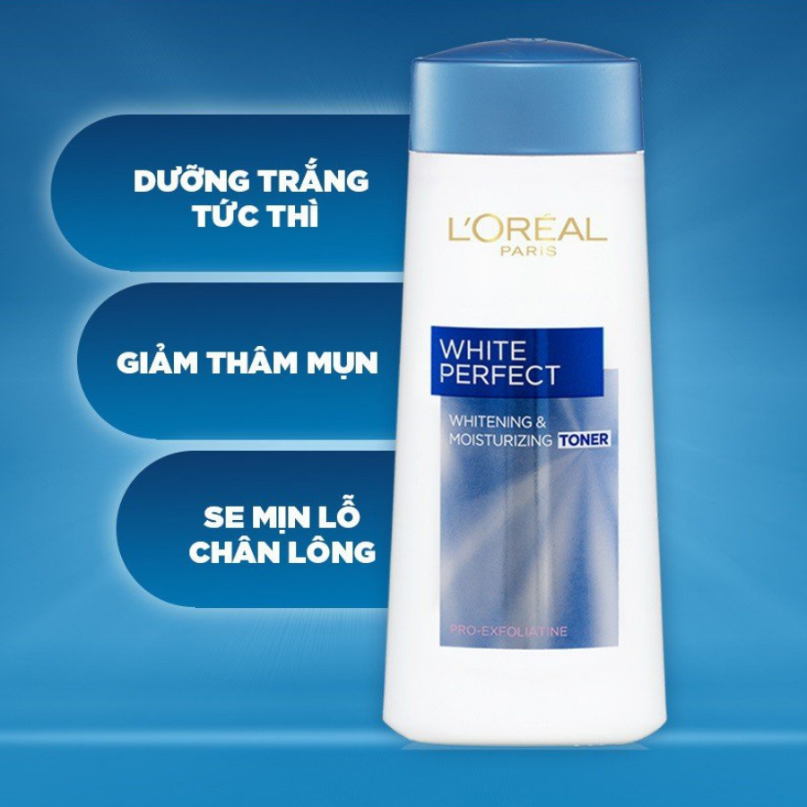 Nước Hoa Hồng Se Khít Lỗ Chân Lông và Trắng Mịn Da L'Oréal White Perfect Whitening & Moisturizing Toner (200ml) 