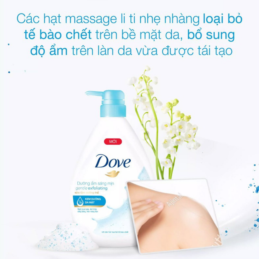 Sữa Tắm Dưỡng Ẩm Sáng Mịn Dove Gentle Exfoliating Body Wash (530g) 