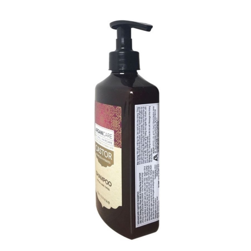 Dầu Gội Bóng Mượt, Phục Hồi & Chống Rụng Arganicare Castor Shampoo (400ml) 