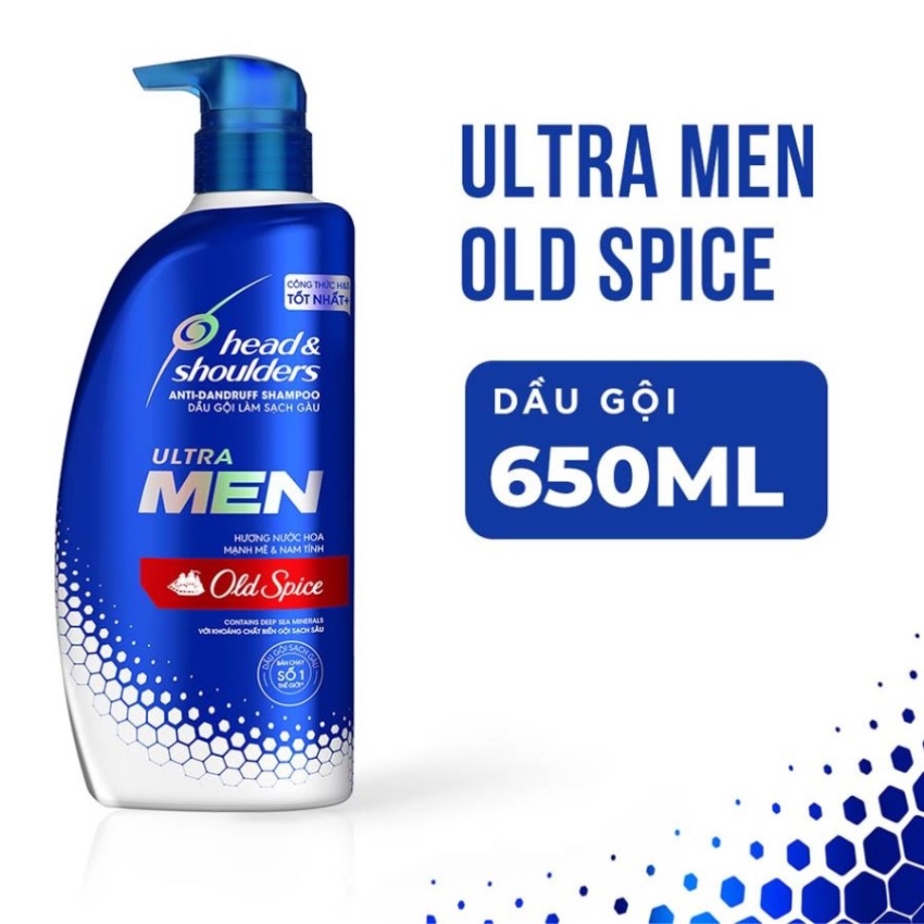 Dầu Gội Hương Nước Hoa Head & Shoulder Shampoo Hair Ultra Men Old Spice  (315ml)