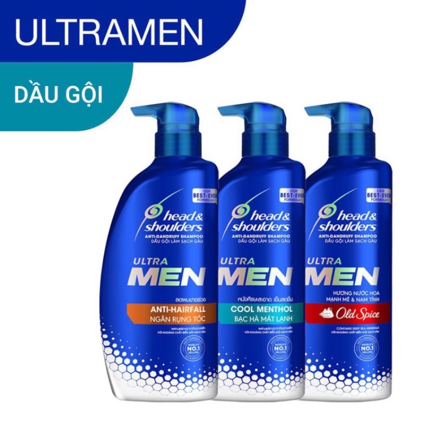 Dầu Gội Hương Nước Hoa Head & Shoulder Shampoo Hair Ultra Men Old Spice  (315ml)