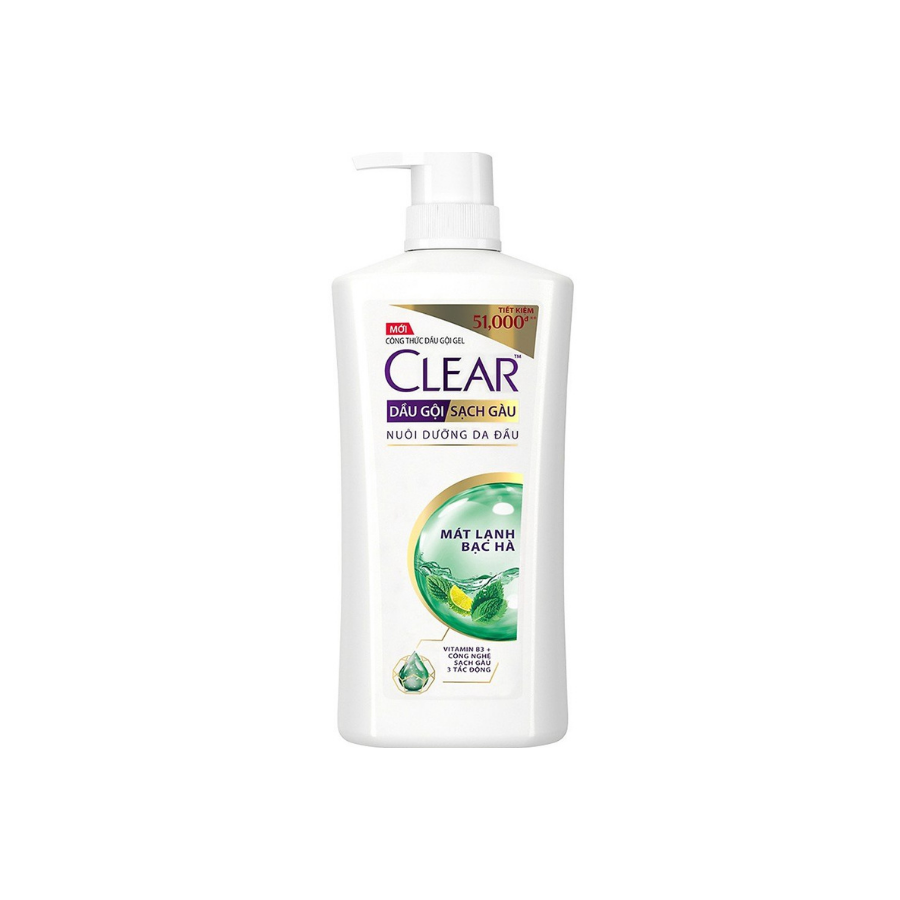 Dầu Gội Bạc Hà Mát Lạnh Clear (630g) + Tặng 02 Pepsi 