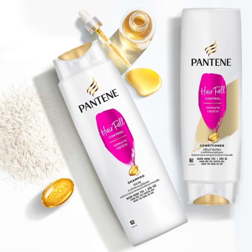 Dầu Gội Ngăn Rụng Tóc Pantene Hair Fall Control Shampoo (650ml) + Tặng Bình Nước