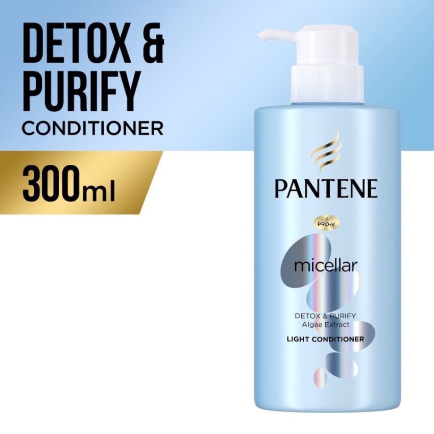 Dầu Gội Thanh Lọc Và Làm Sạch Từ Tảo Biển Pantene Pro-V Micellar Detox & Purify (300ml)