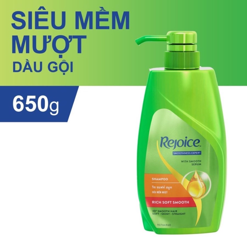 Dầu Gội Tinh Chất Argan Siêu Mềm Mượt Rejoice Rich Soft Smooth Shampoo 48H (650g)