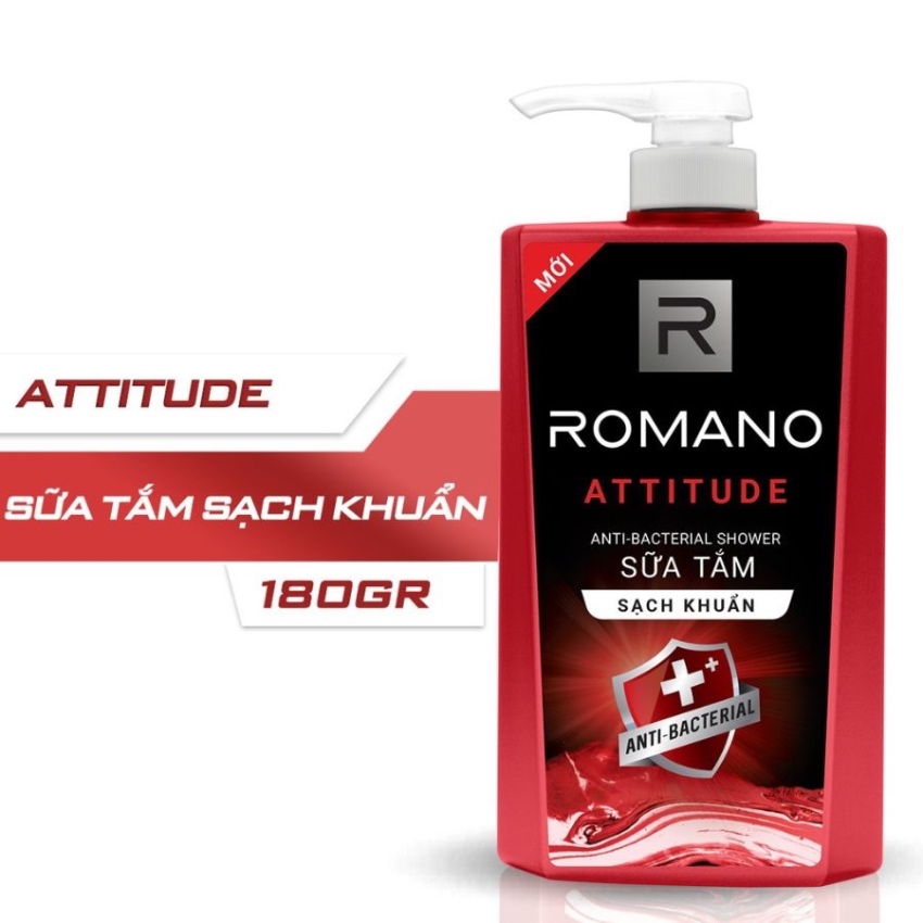 Sữa Tắm Sạch Khuẩn Romano Attitude Anti-Bacterial Shower (650g)