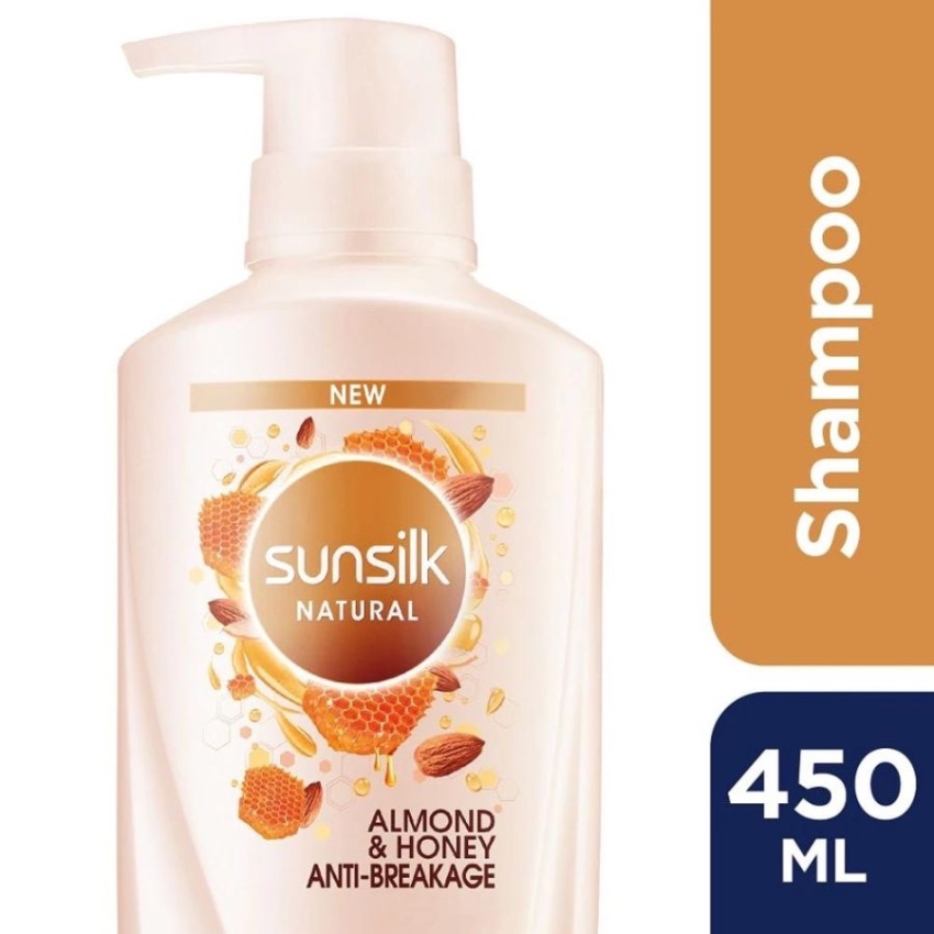 Dầu Gội Chống Gãy Rụng Tóc Sunsilk Natural Almond & Honey Anti-Breakage (450ml)