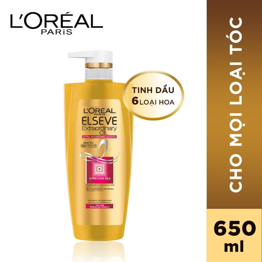 Dầu Gội Dành Cho Tóc Thường L'Oréal Elseve Extraordinary Oil Ultra Nourishing Shampoo (330ml) 