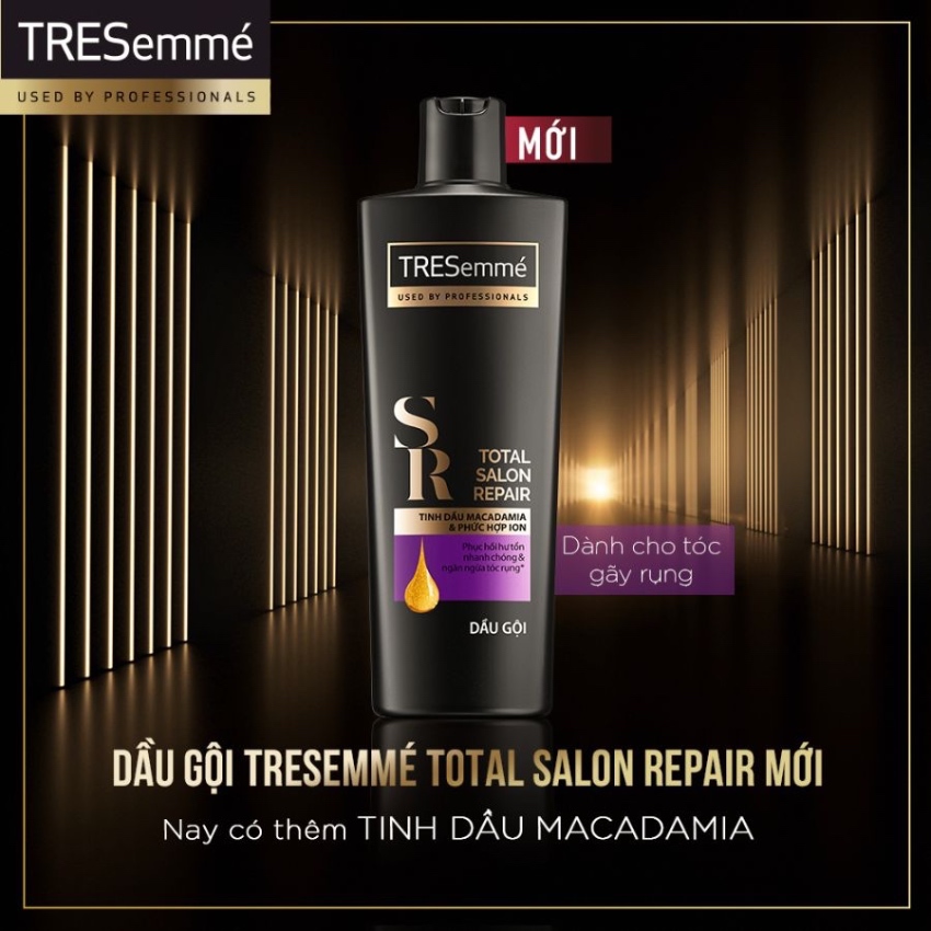 Dầu Gội TRESemmé Total Salon Repair - Tinh Dầu Macadamia & Phức Hợp Ion (640g)
