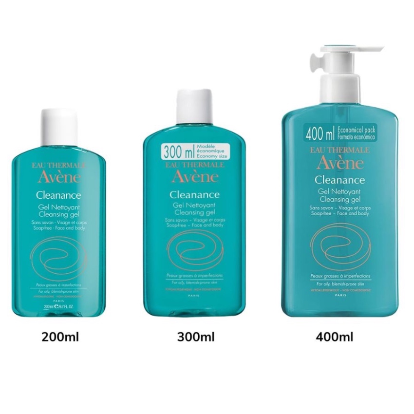 Gel Rửa Mặt Không Xà Phòng Cho Da Nhờn Mụn Avène Cleanance Cleansing Gel Soap Freeface And Body (200ml) 