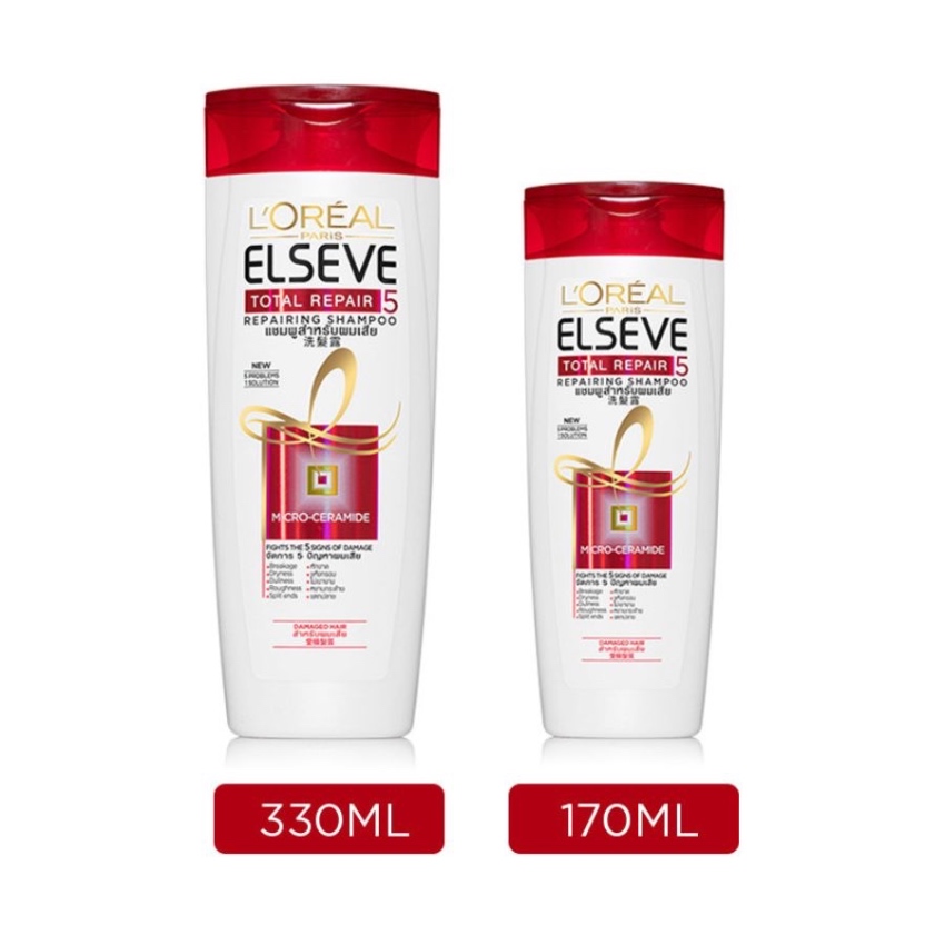 Dầu Gội Hỗ Trợ Phục Hồi Tóc Hư Tổn L'Oreal Elseve Total Repair 5 Repairing Shampoo (170ml)
