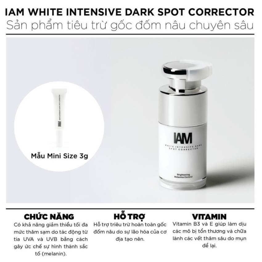 Kem Trắng Da Ngừa Đốm Nâu IAM White Intensive Dark Spot Corrector (3g)
