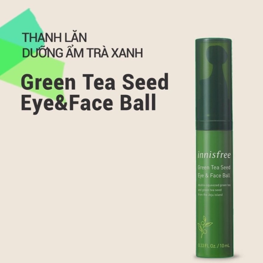 Thanh Lăn Kem Dưỡng Mắt Trà Xanh Innisfree Green Tea Seed Eye Roll (10ml)