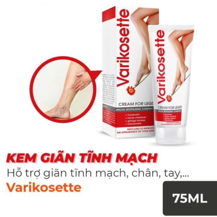 Kem Giãn Tĩnh Mạch Varikosette Cream Care For Leg Varicose Veins Genuine Hendels Garden (75ml) 