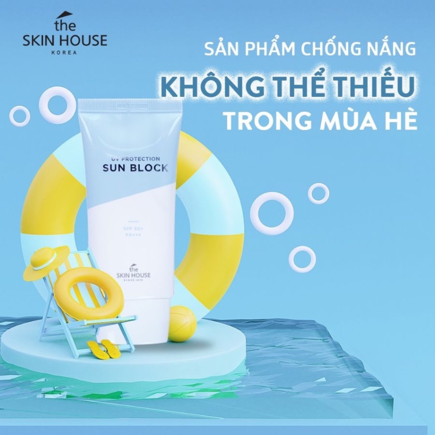 Kem Chống Nắng Làm Sáng Da và Ngăn Ngừa Lão Hóa The Skin House UV Protection Sun Block (50ml) 