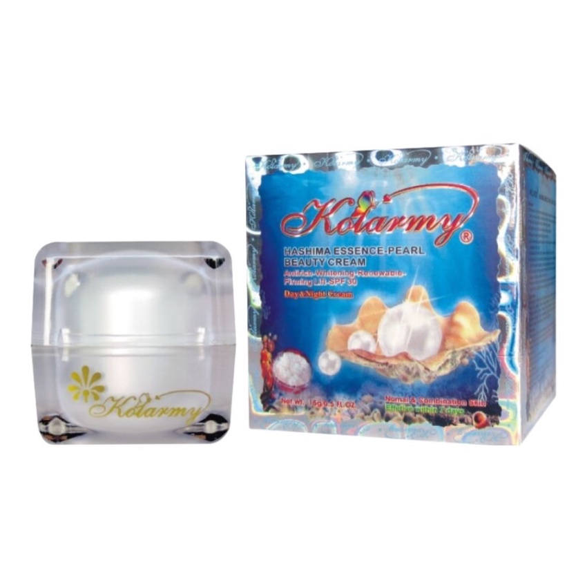 Kem Dưỡng Da Tuyết Giáp Ngọc Trai Kolarmy Hashima Essence-Pearl Beauty Cream (15g)