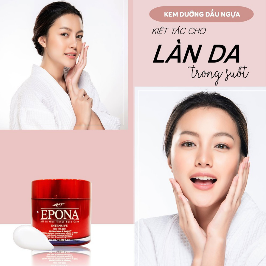 Kem Dưỡng Dầu Ngựa Đa Chức Năng Sáng Da, Ngừa Lão Hoá Epona All In One Total Skin Care Intense (50ml) 