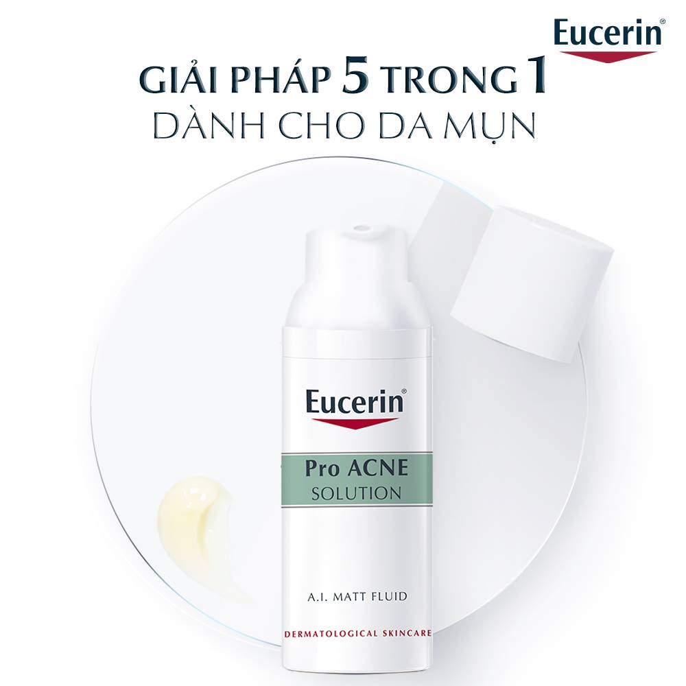 Kem Dưỡng Giảm Dầu Thừa & Thâm Mụn Eucerin Pro ACNE Solution A.I Matt Fluid (50ml) 
