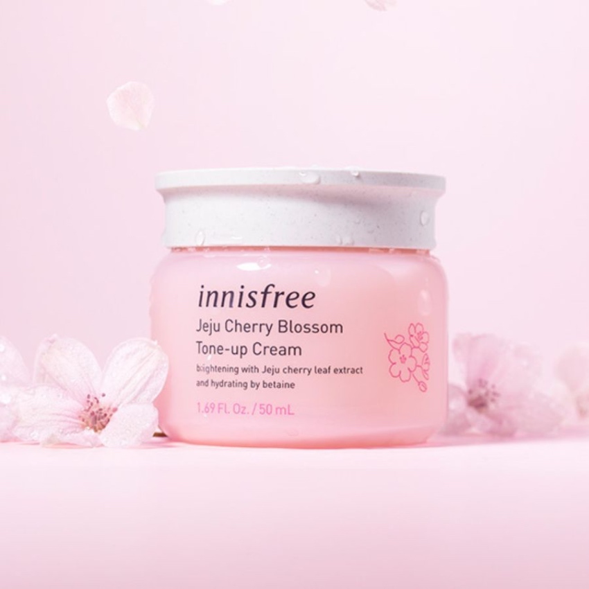 Kem Dưỡng Trắng Da Nâng Tone Innisfree Jeju Cherry Blossom Tone-Up Cream (50ml)