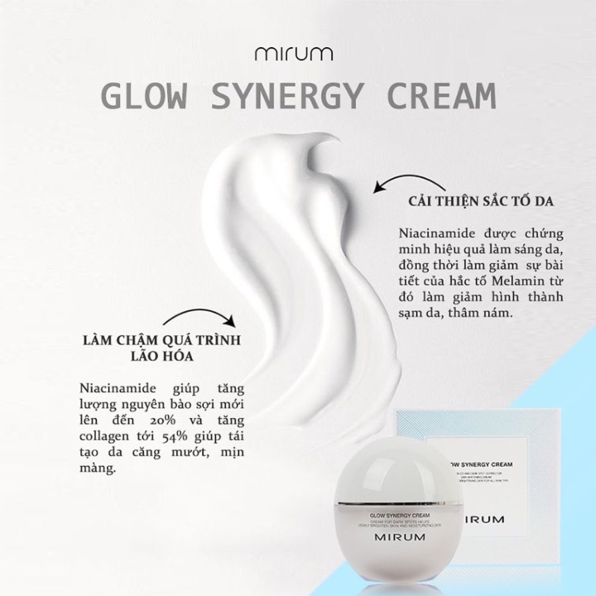 Kem Dưỡng Trắng Chuyên Sâu, Trị Nám Tàn Nhang Mirum Glow Synergy Cream (55ml)