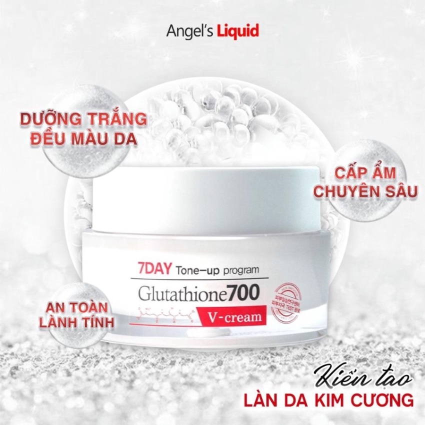 Kem Dưỡng Trắng Da Angel's Liquid 7Day Whitening Glutathione 700 (50ml)
