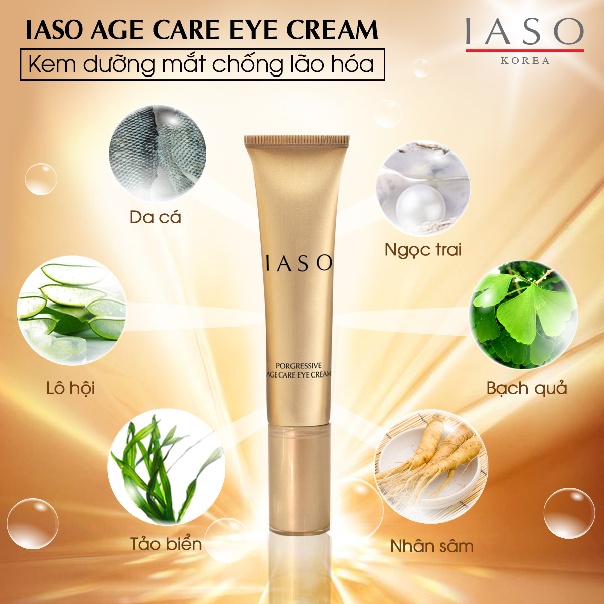 Kem Ngăn Ngừa Lão Hóa Da Vùng Mắt IASO Progressive Age Care Eye Cream - L21 (30ml) 