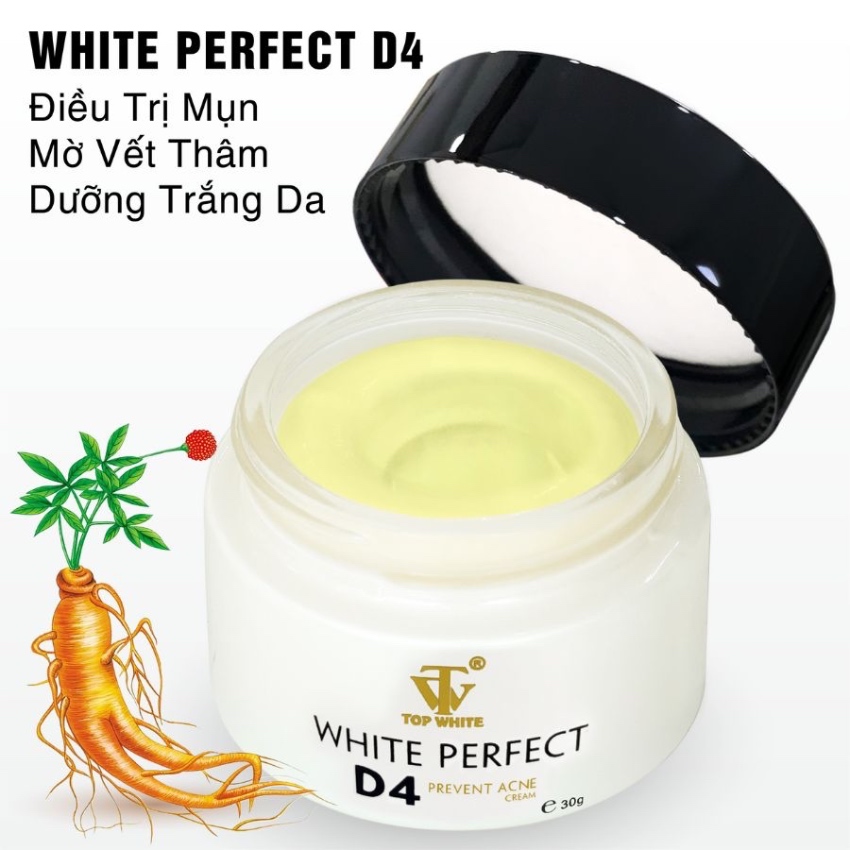 Kem Ngừa Mụn Giảm Thâm Top White White Perfect D4 (30g)