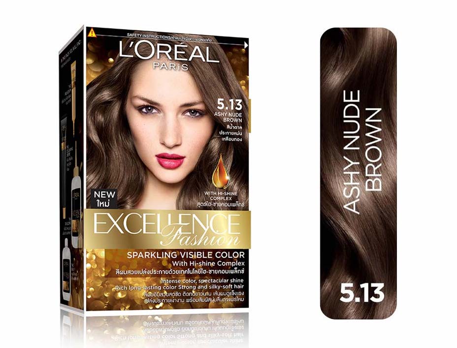 Kem Nhuộm Dưỡng Tóc L'Oréal Excellence Fashion Hair Color Cream - 5.13 Nâu Ánh Tro (172ml)
