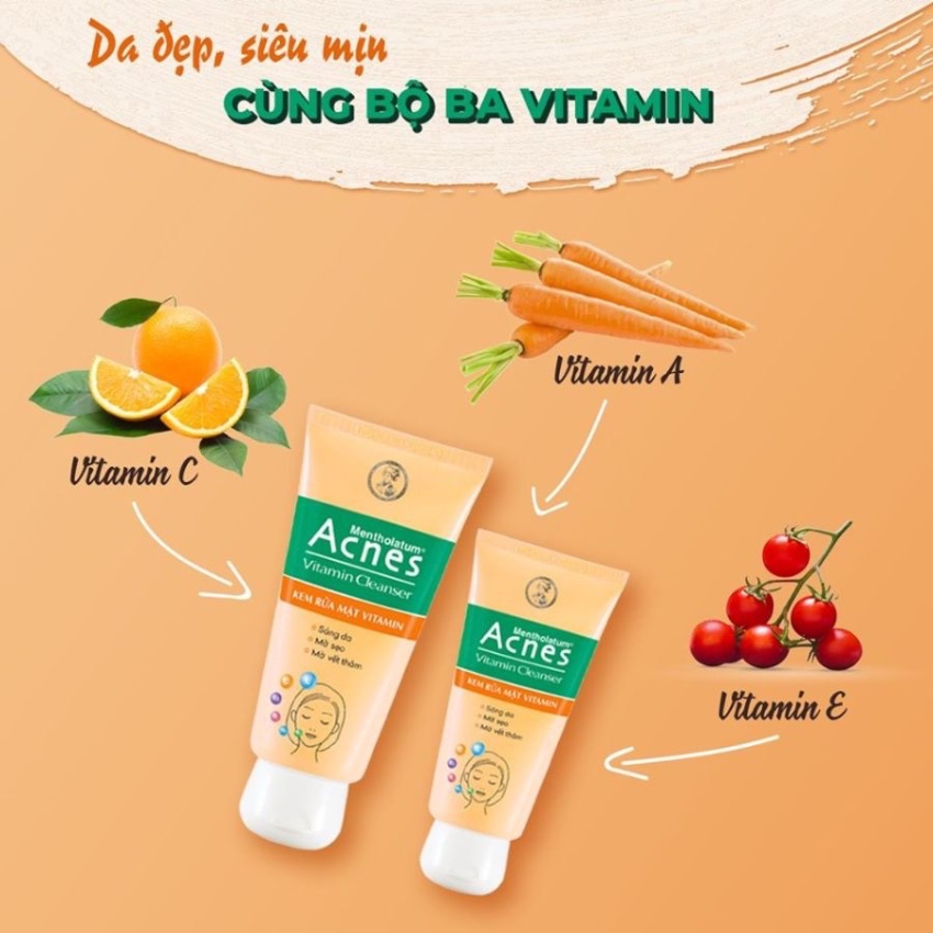 Kem Rửa Mặt Acnes Vitamin Cleanser (100g)